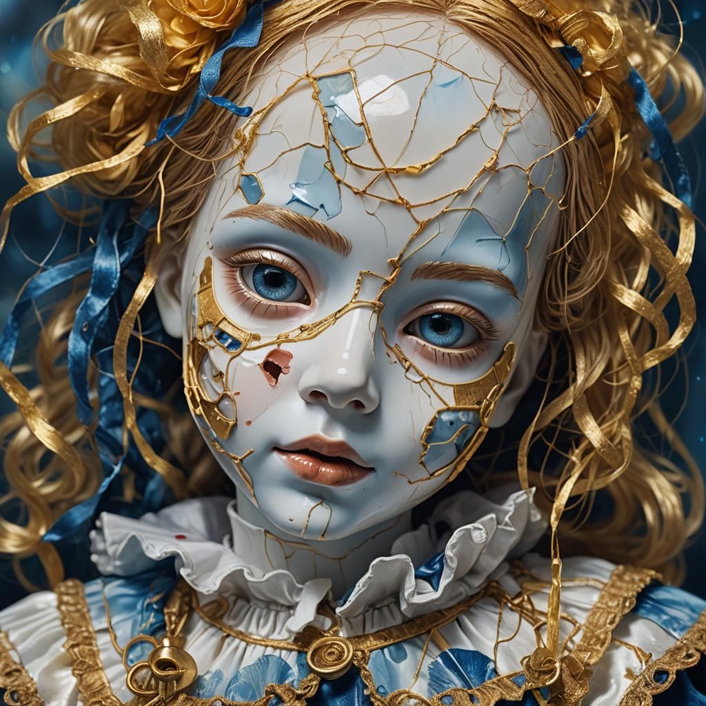 Broken Doll Mends Itself in Hyper-Realistic Digital Art