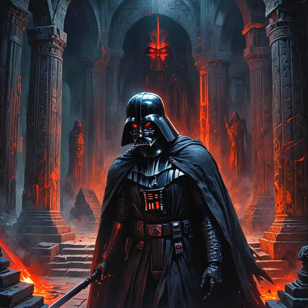 Undead Darth Vader Detailed Matte Painting
