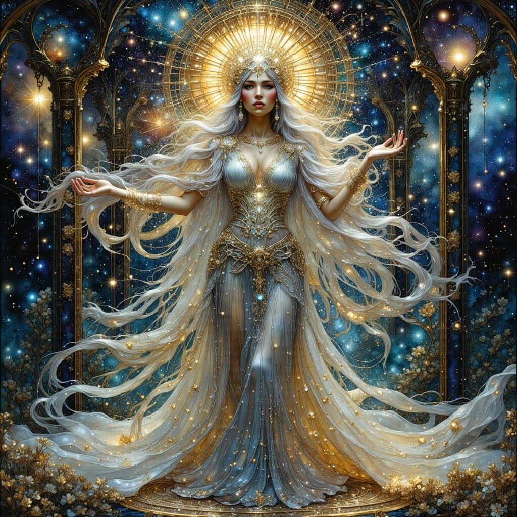 Starlight Queen in Art Nouveau Style