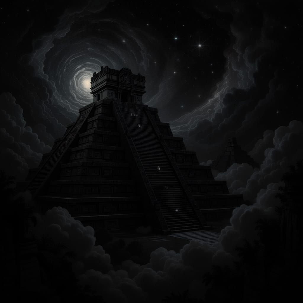 Celestial Mayan City Among the Stars