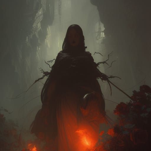 Dark Fantasy Death Concept Art in 8k