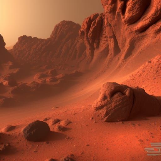 Martian Surface: A Detailed Matte Painting