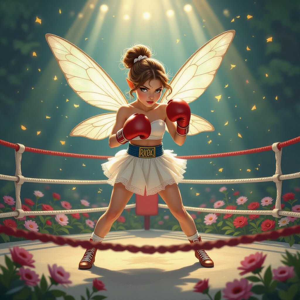 Fairy Boxer in Flower Ring