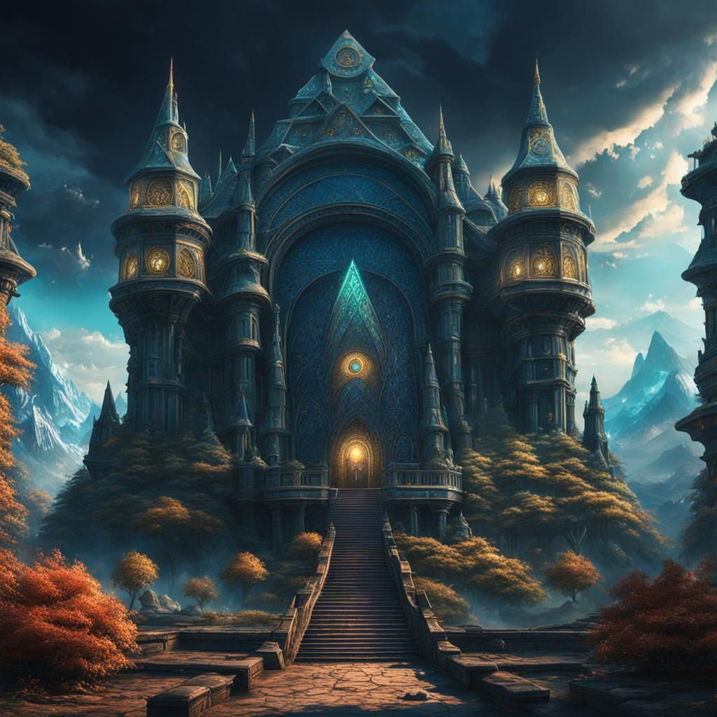 Detailed Illuminati Concept Art in Deep Color