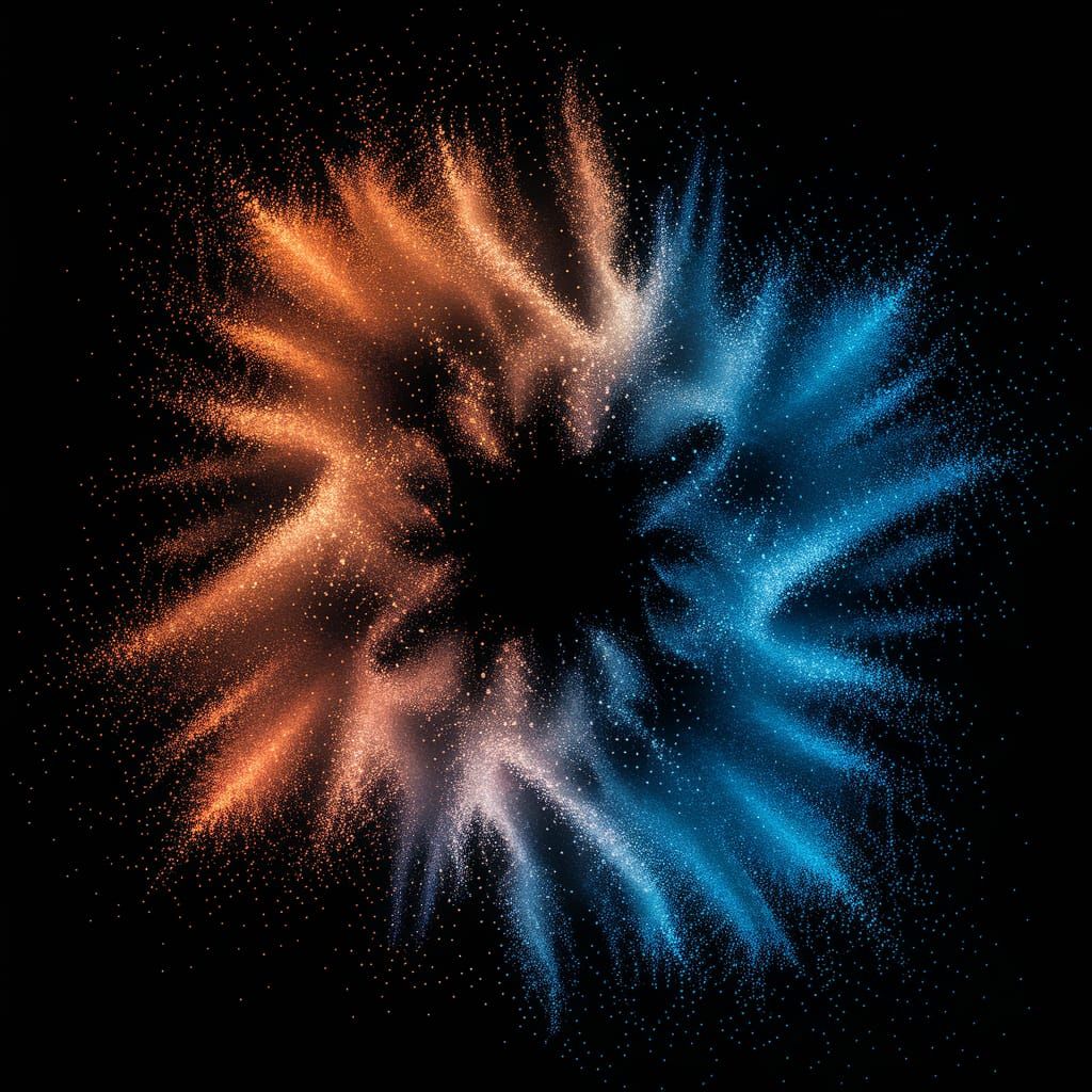 Magic Bronze Cobalt Abstract Texture