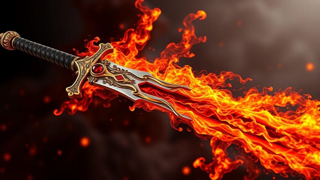 Molten Flame Tongue Longsword