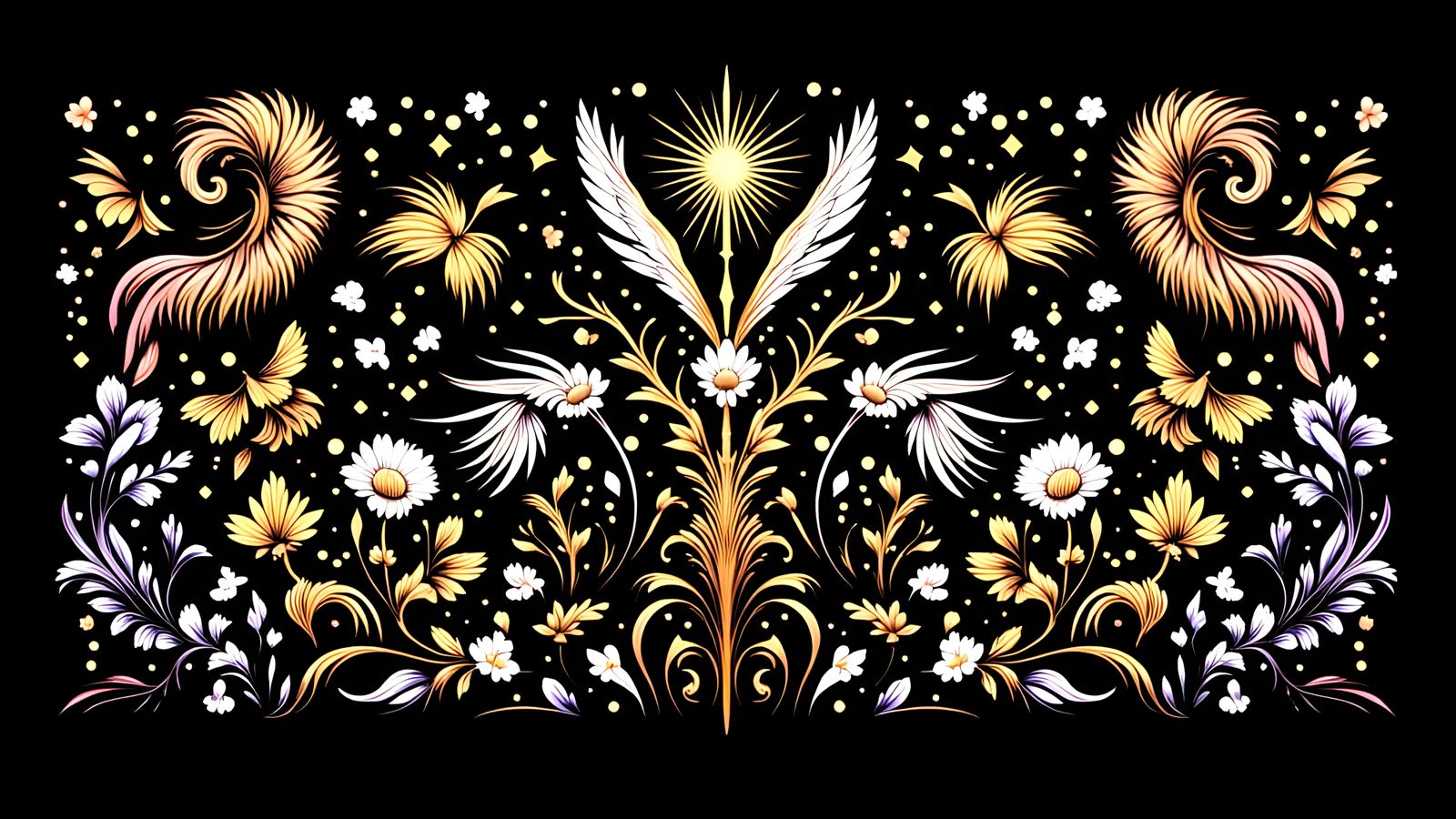 Illuminated Manuscript Style Decorations with Monsters