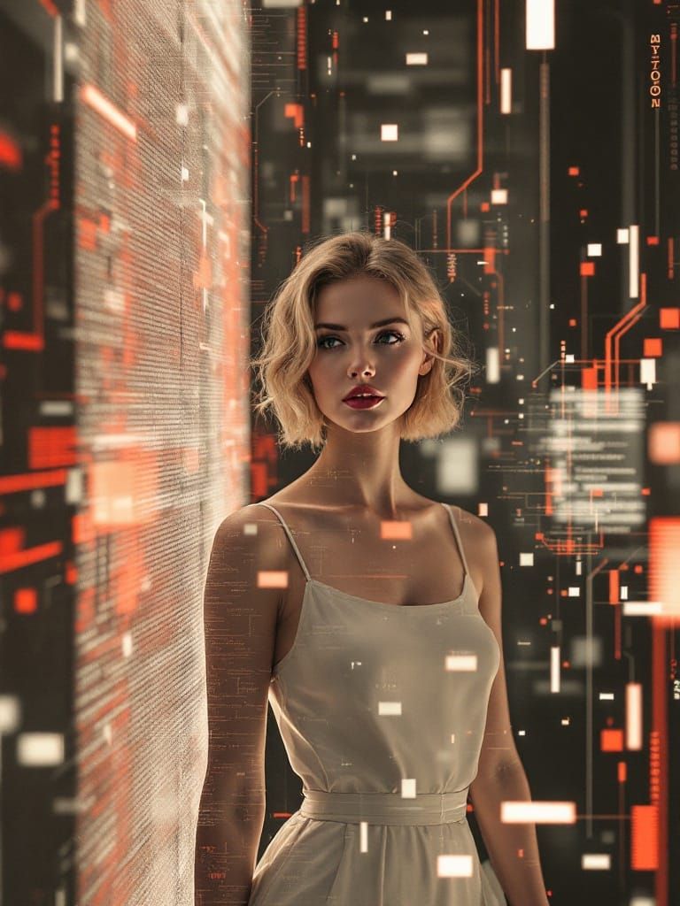 Glitch Reality: Digital Artifacts and Fractal Overlays