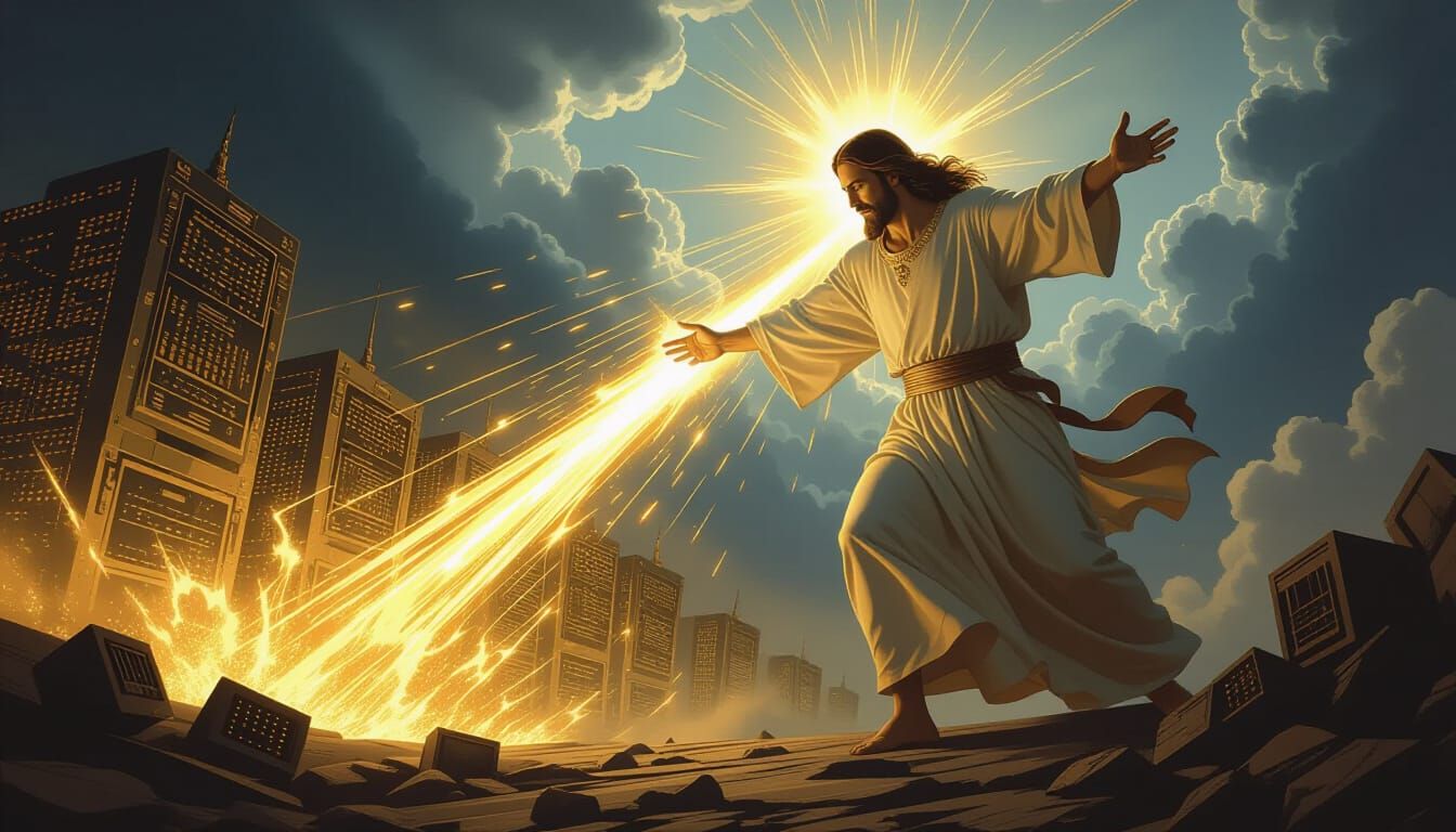 Jesus Christ Overwhelms Satan's Digital Network