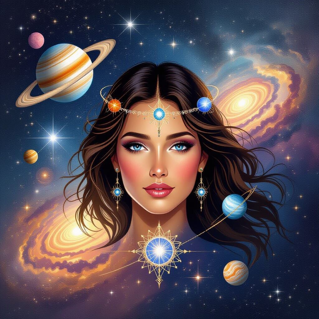 Celestial Goddess of the Pleiades Planets