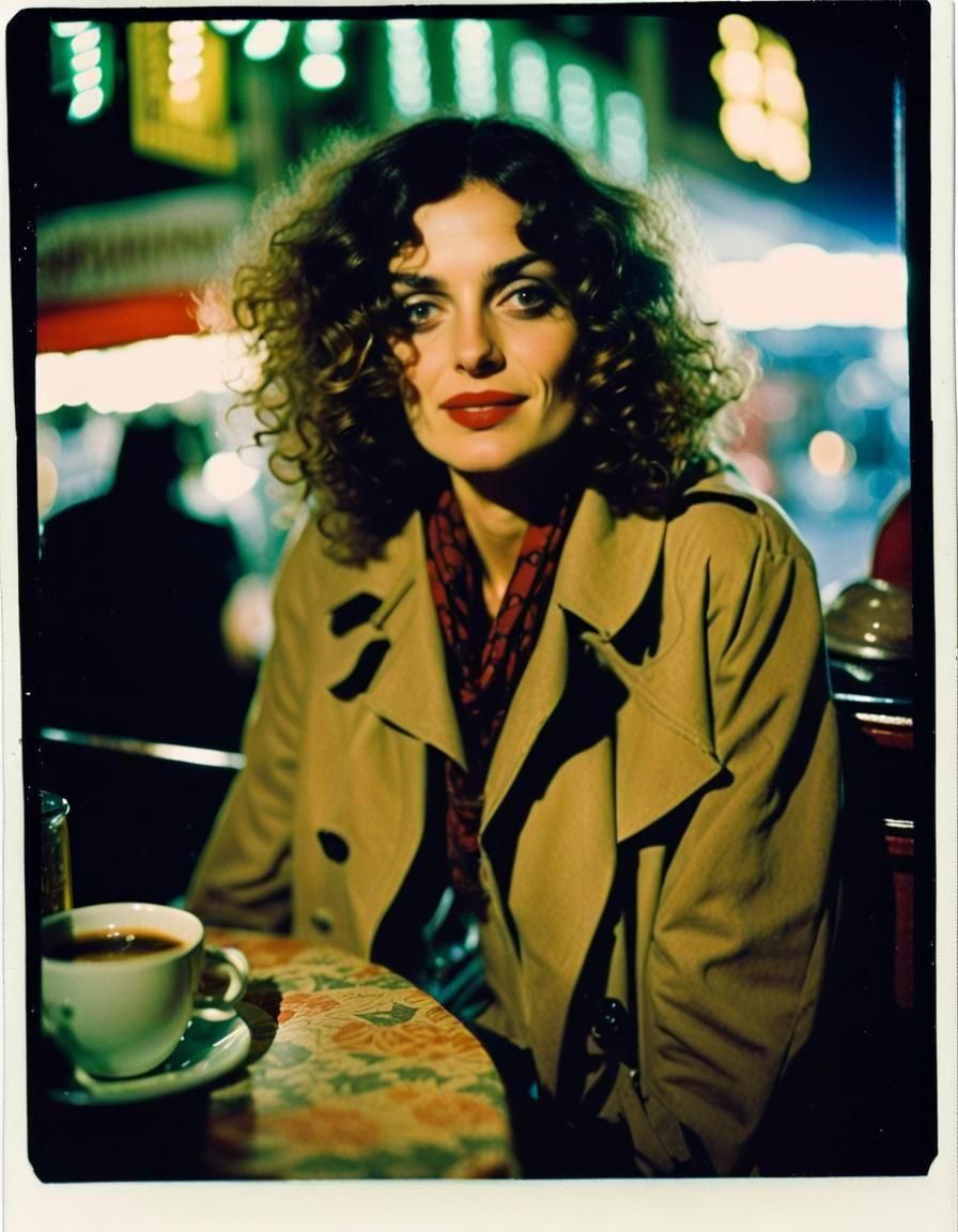 Vintage Polaroid Portrait of a Female Con Artist