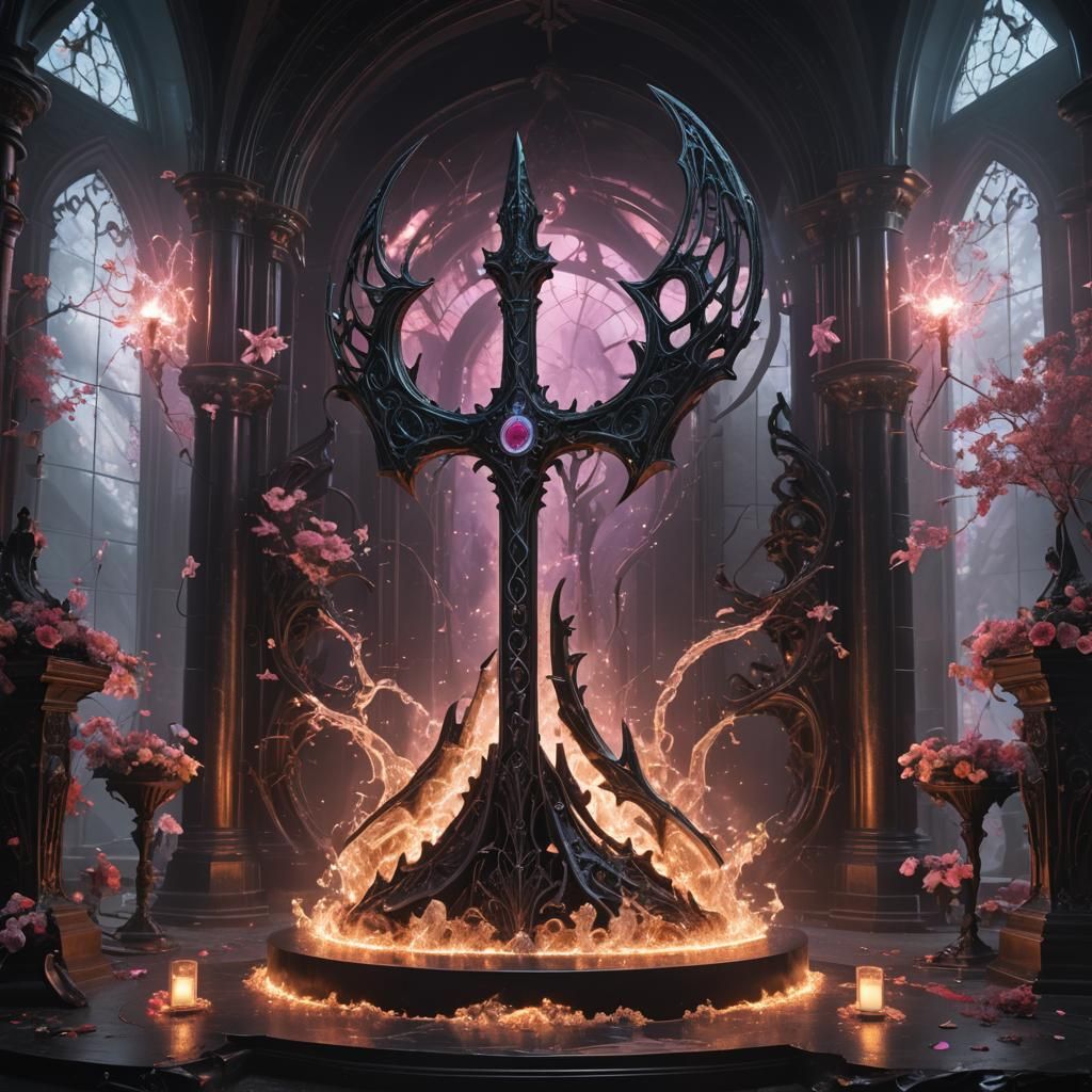 Itheereum Symbolism, double-edged sword shield poor crafted