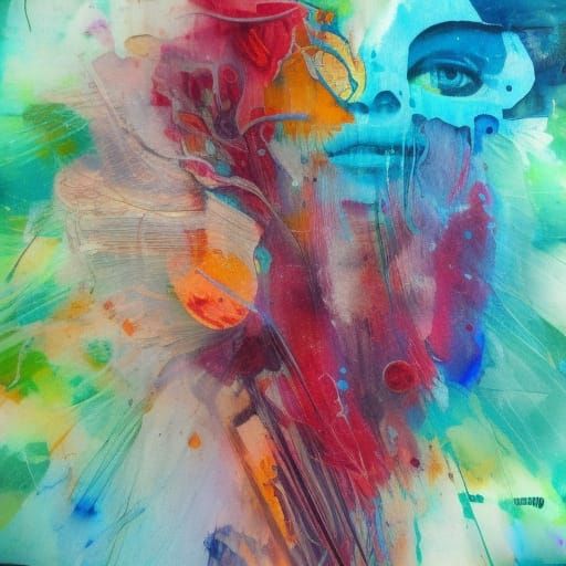 Vibrant Abstract Watercolor Impressionism by Michael Divine