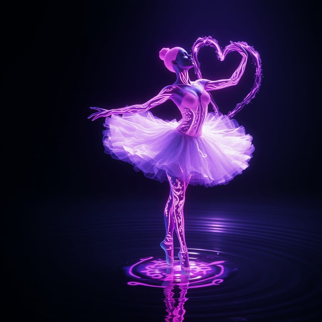 Goth Latina Female in Sequined Leopard Gown with Neon Tattoo...