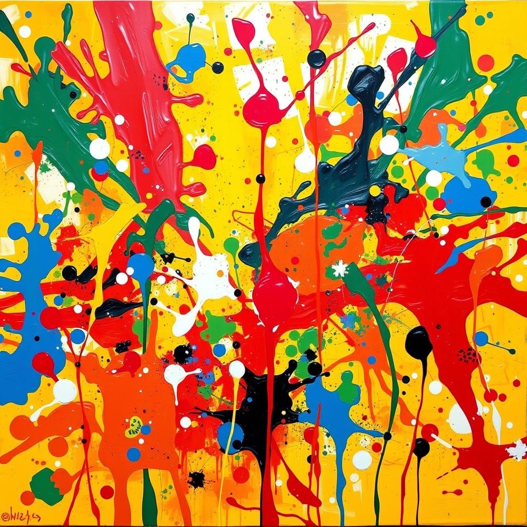 Abstract Expressionism: Vibrant Splashes of Paint