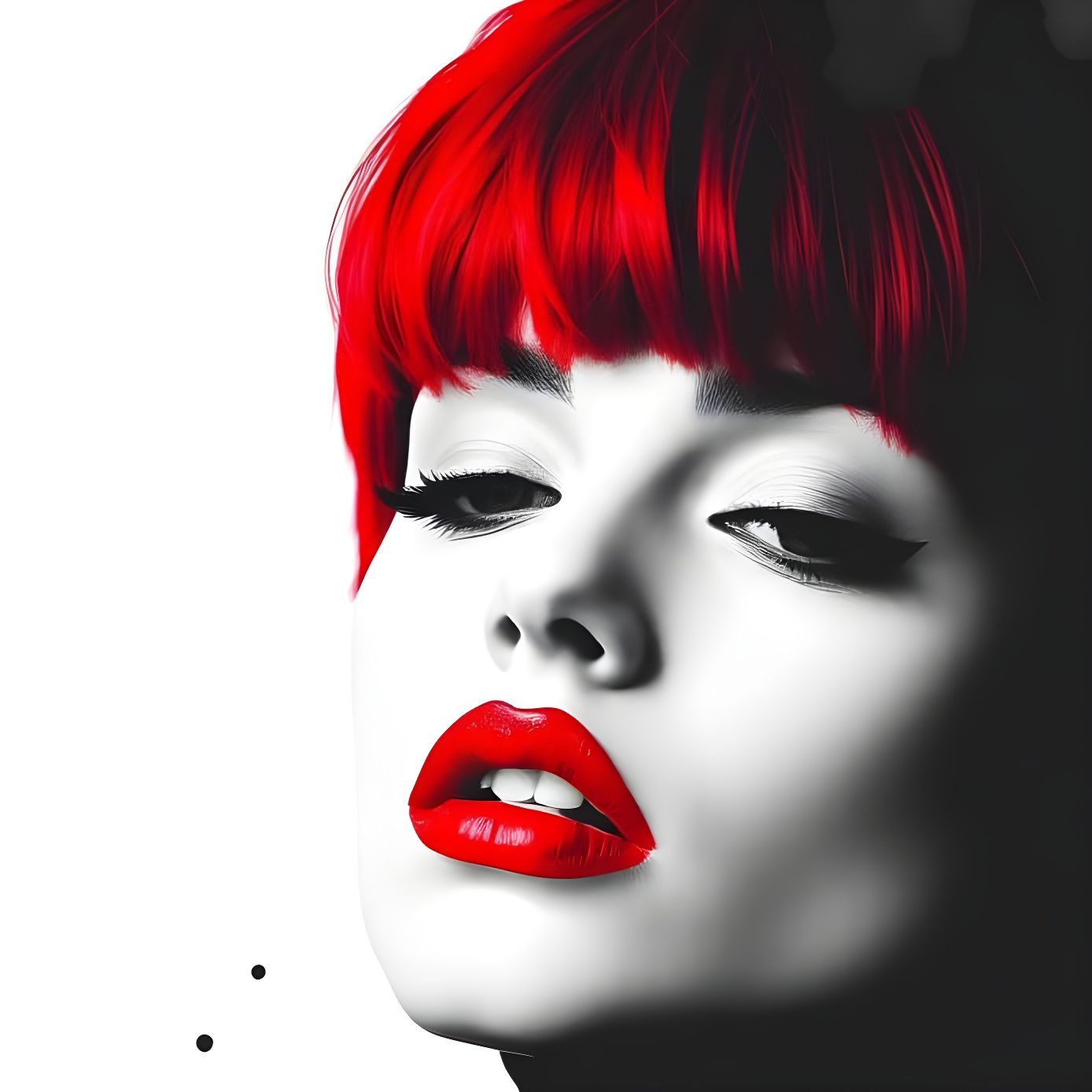 Timeless Redhead Portrait in Monochrome Elegance