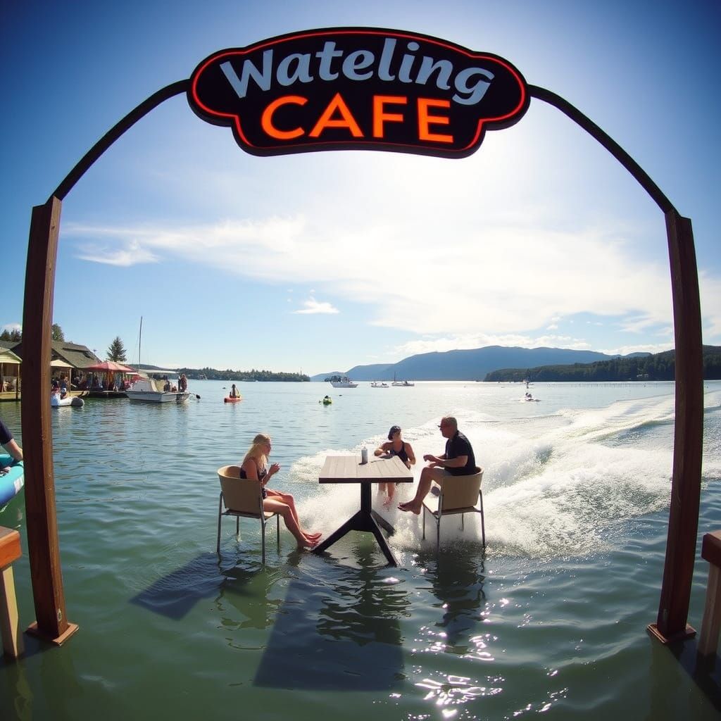Waterskiing cafe
