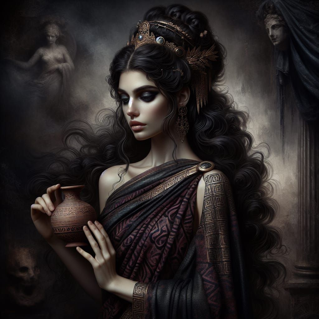 Etruscan Goddess Alpanu Reigns in Dark Fantasy Underworld