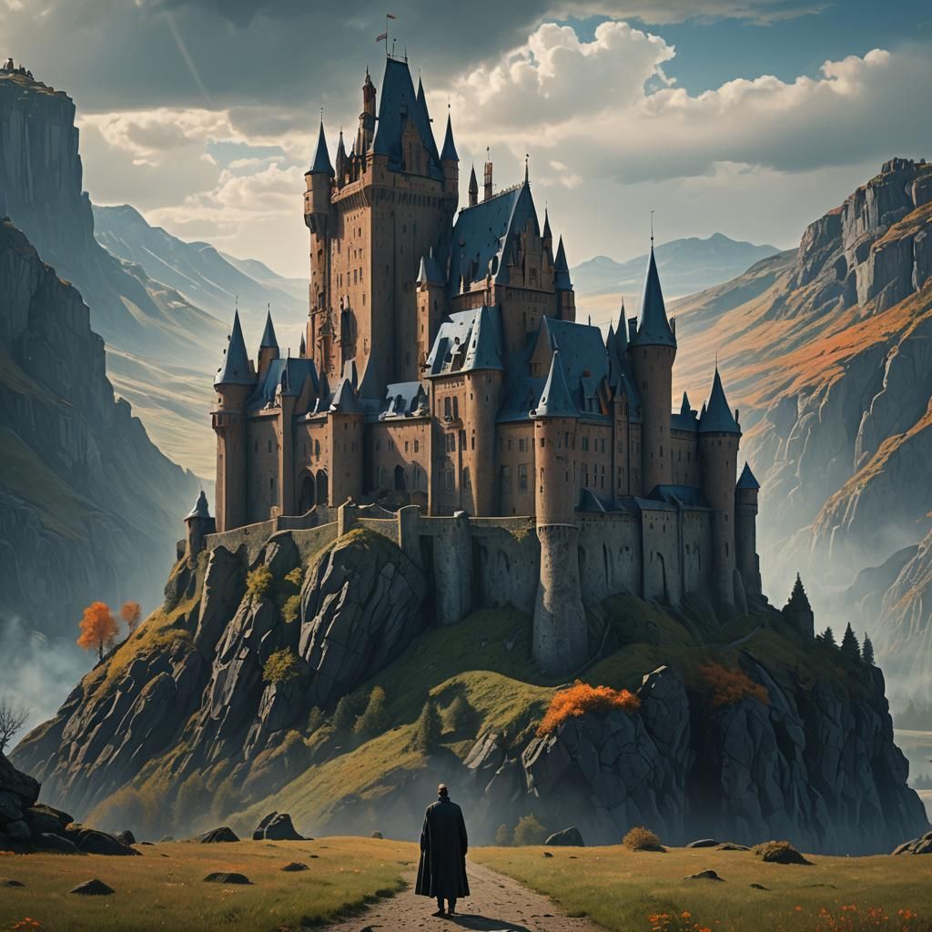Majestic Castle Film Still in Fantasy Style