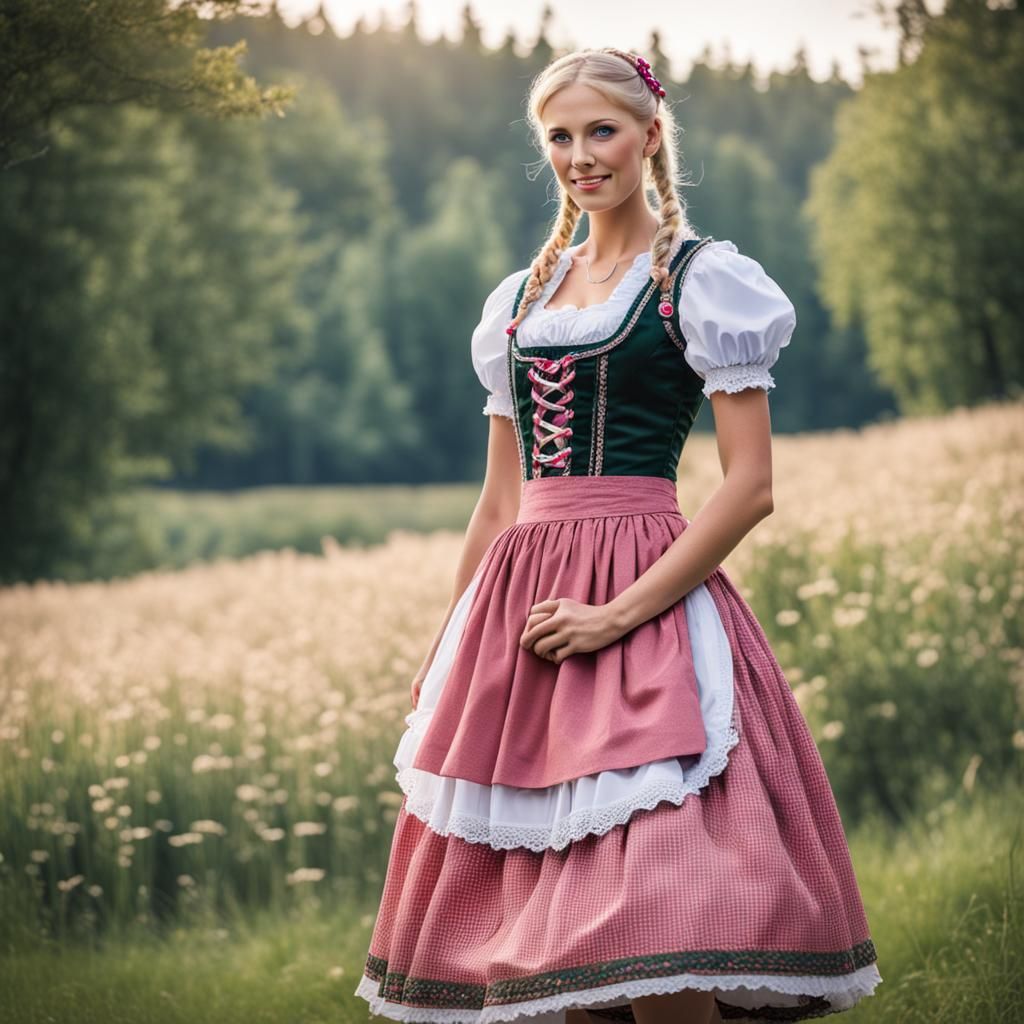 Traditional dirndl dress