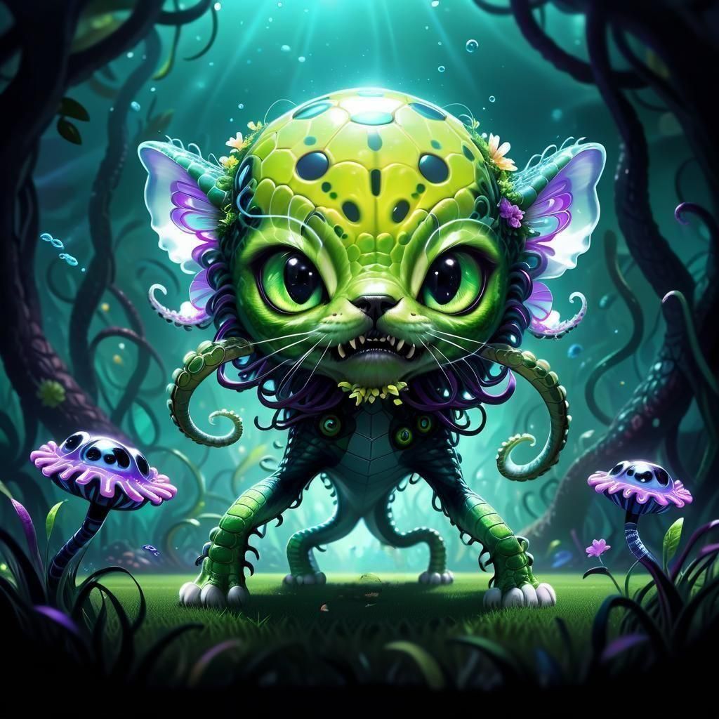 Playful Tenticlaw Creature Concept Art