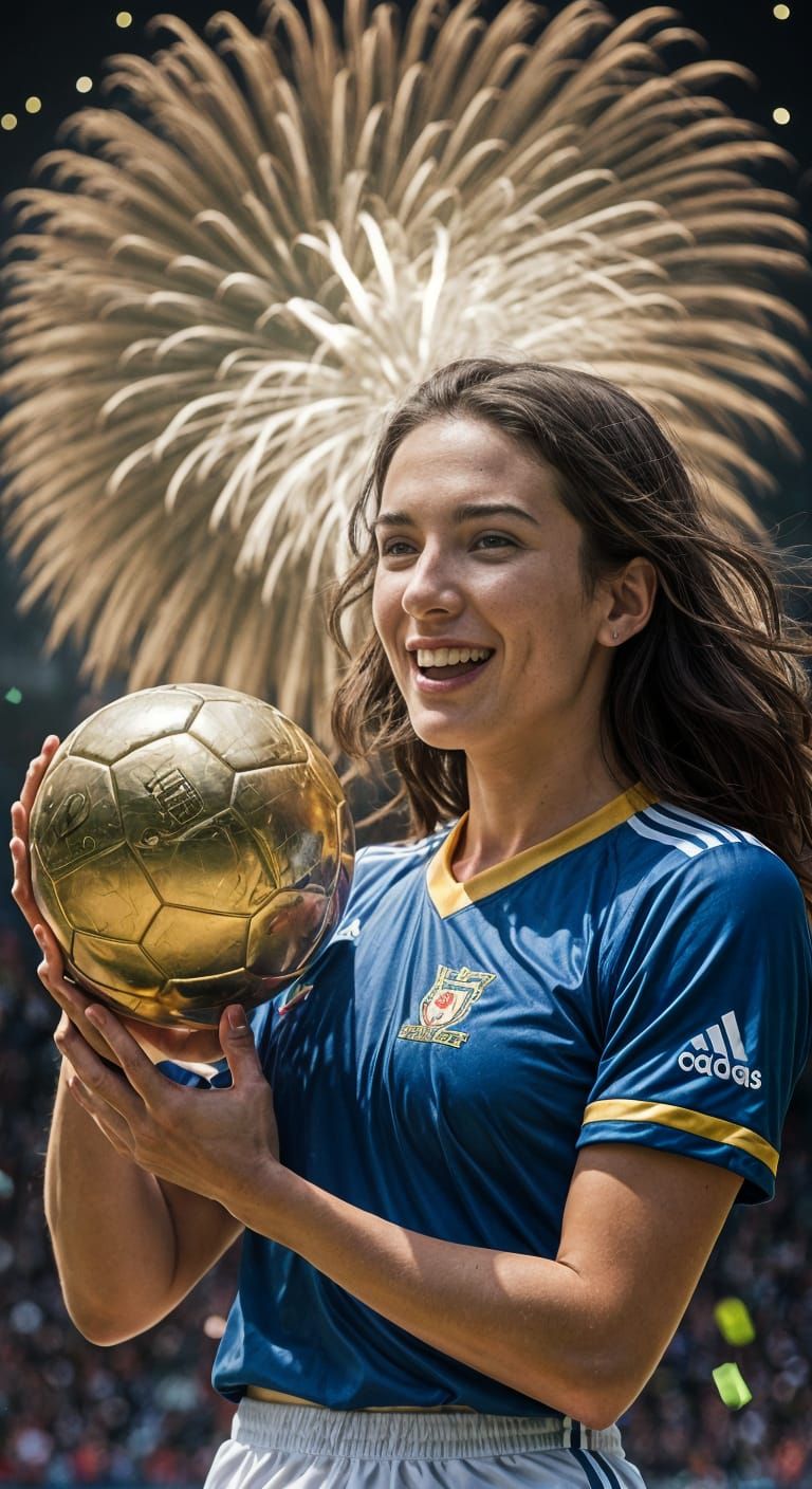 Football Champion Celebrates Prestigious Award