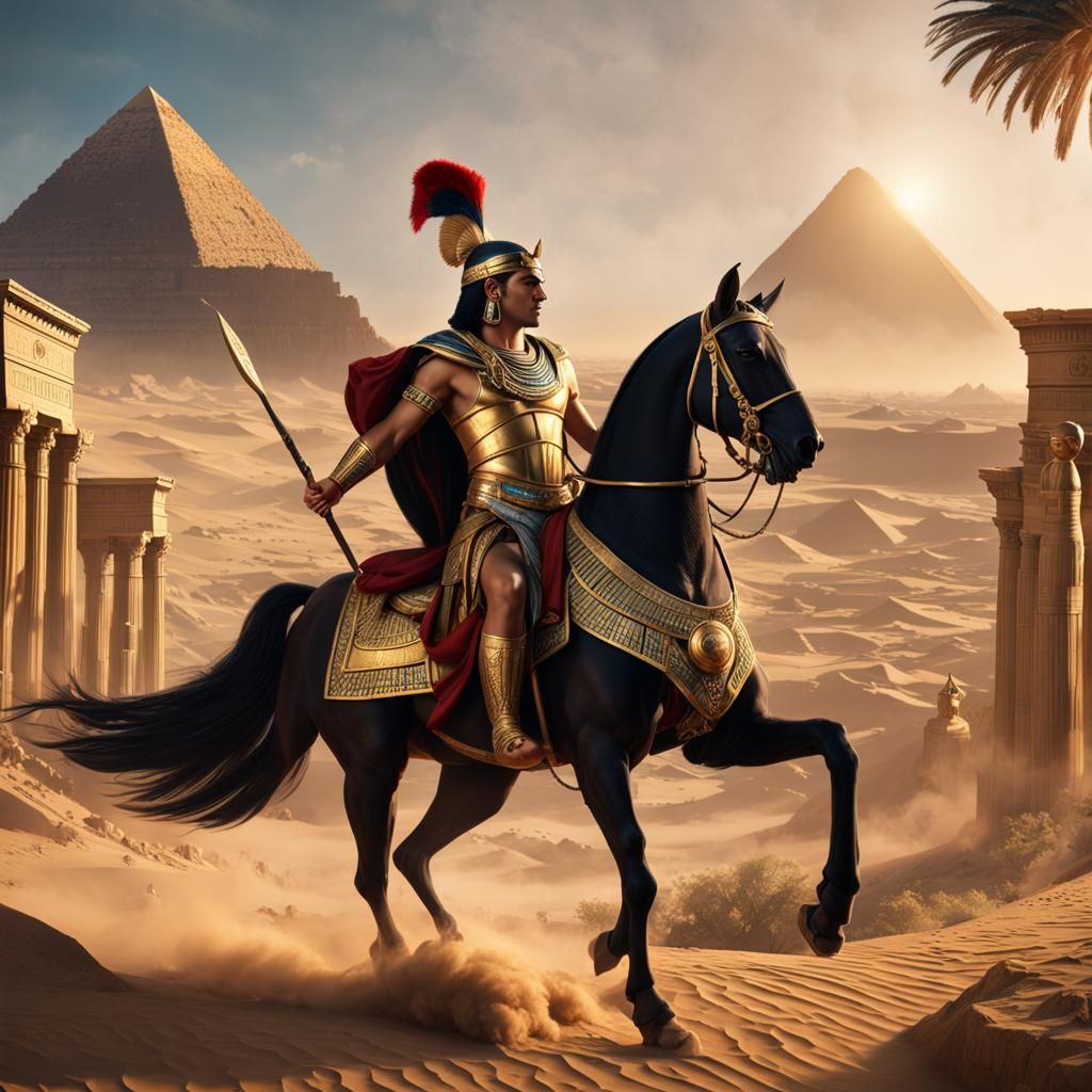Alexander the Great in Egyptian Oasis: Fantasy Art
