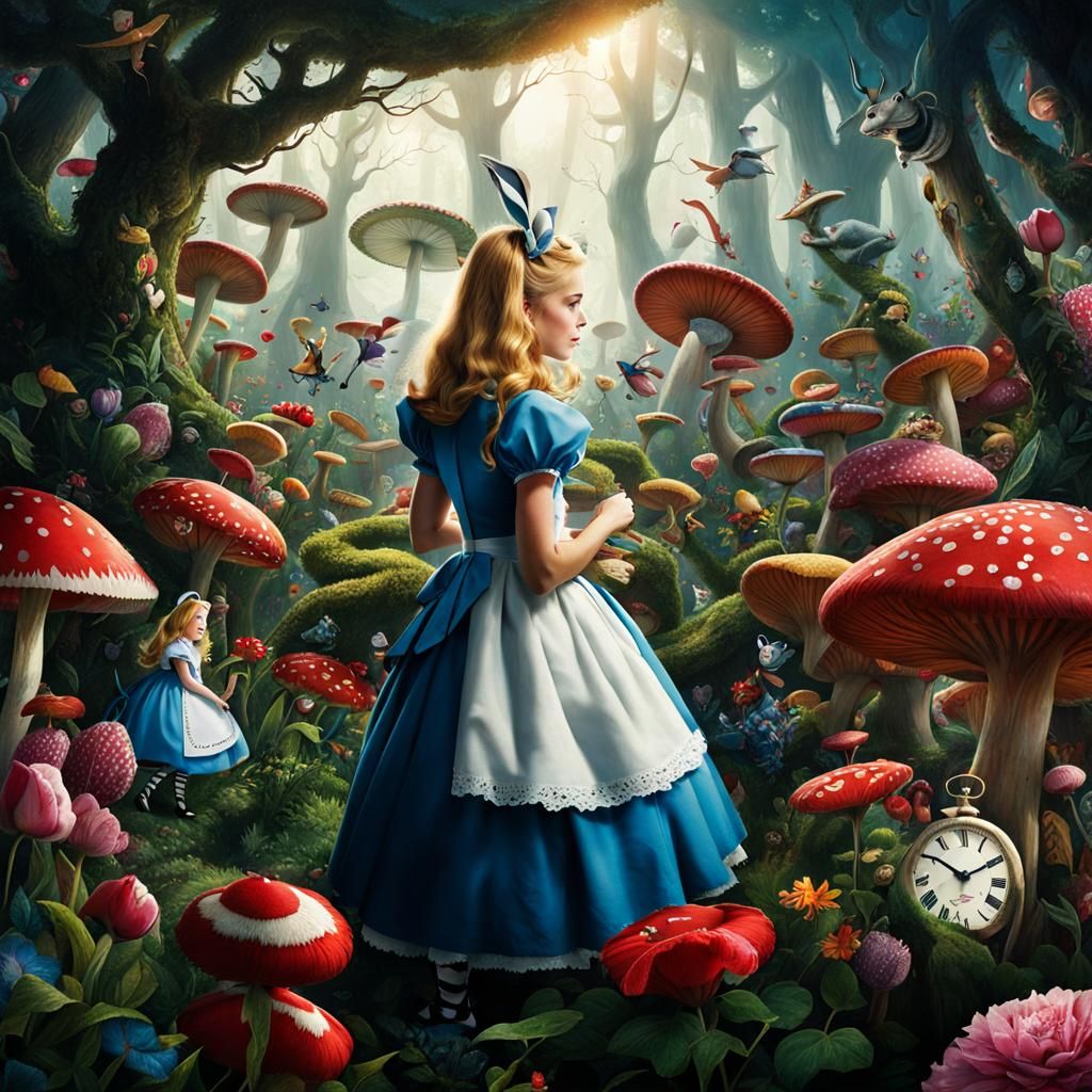 Alice in Wonderland AI Image