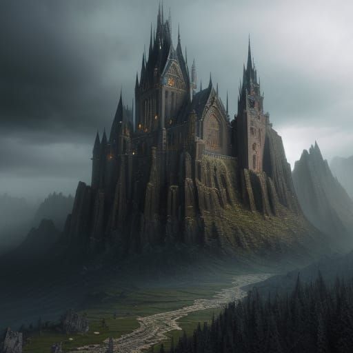 Magical Fantasy Landscape with Intricate Details