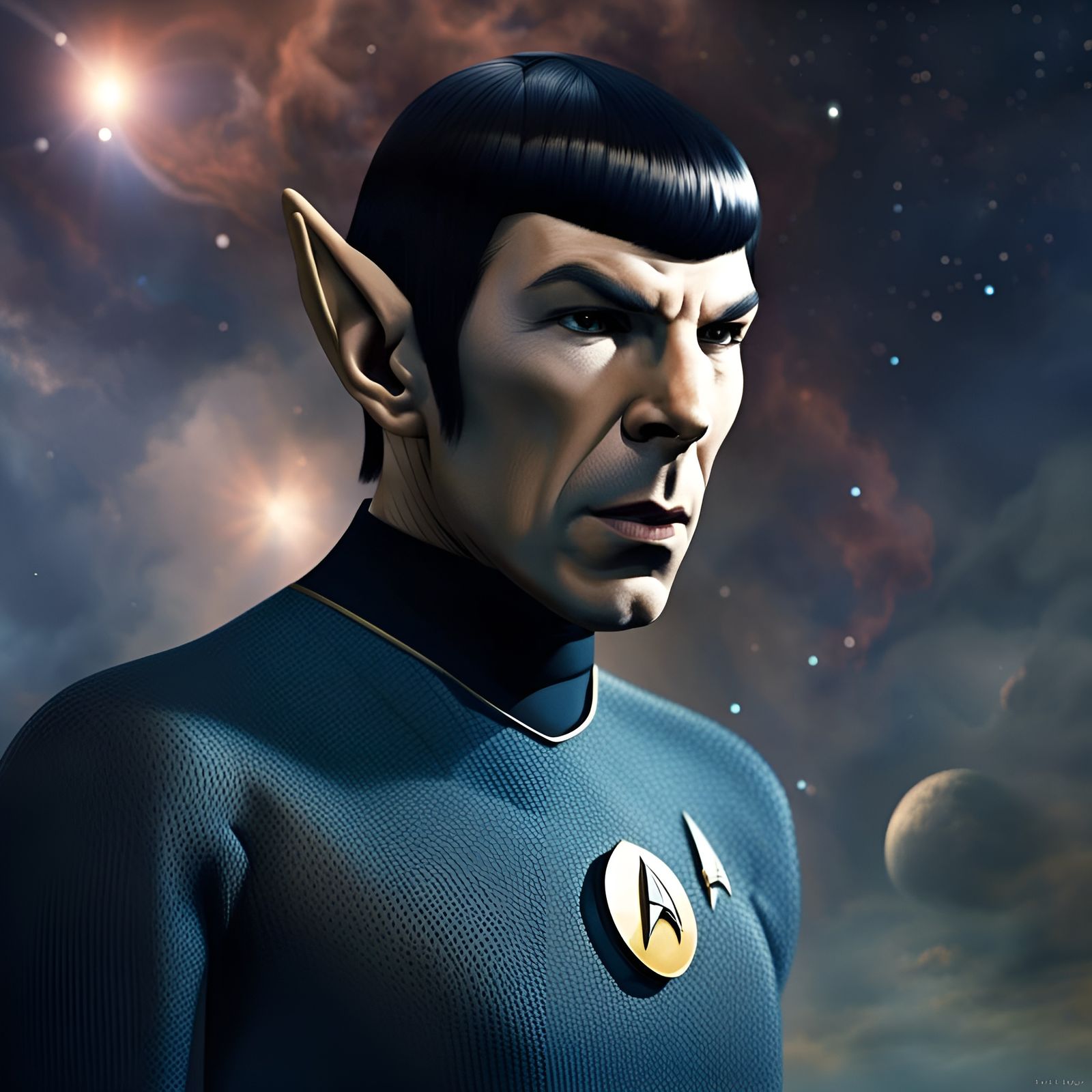 Spock on Vulcan: A Photorealistic Portrait