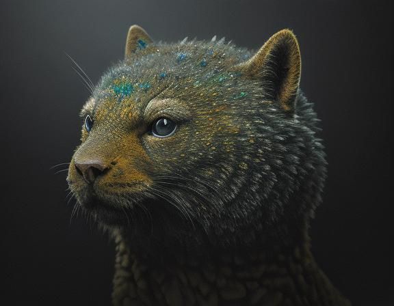 Surreal Mammal in Expressionist Renaissance Horror Style