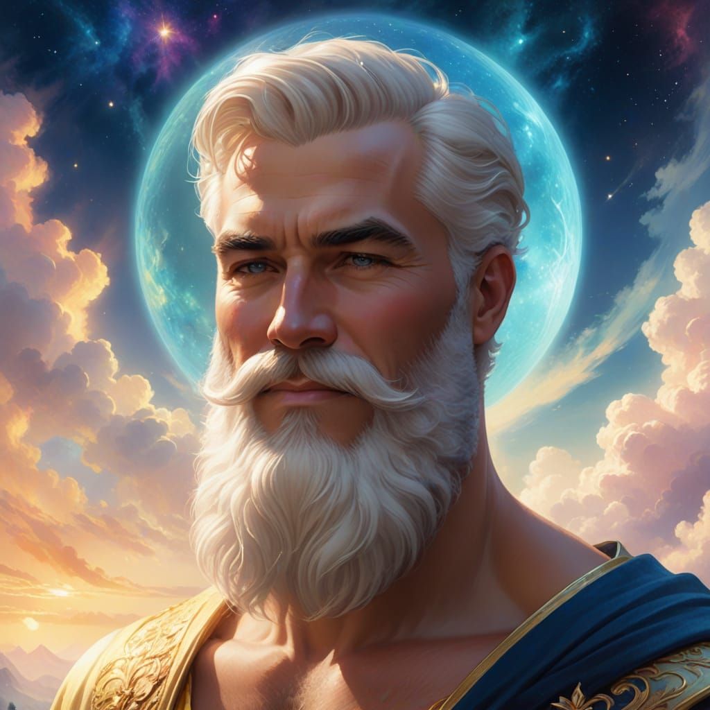 Ethereal Hero in Golden Robe