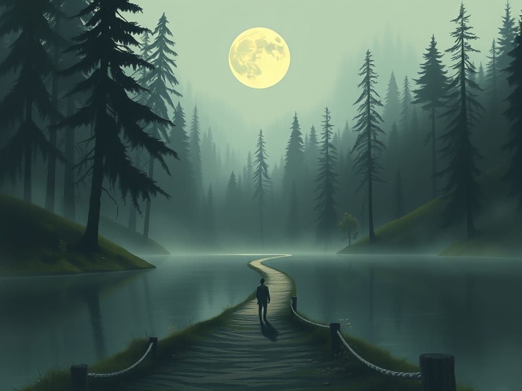 Ethereal Moonlit Forest