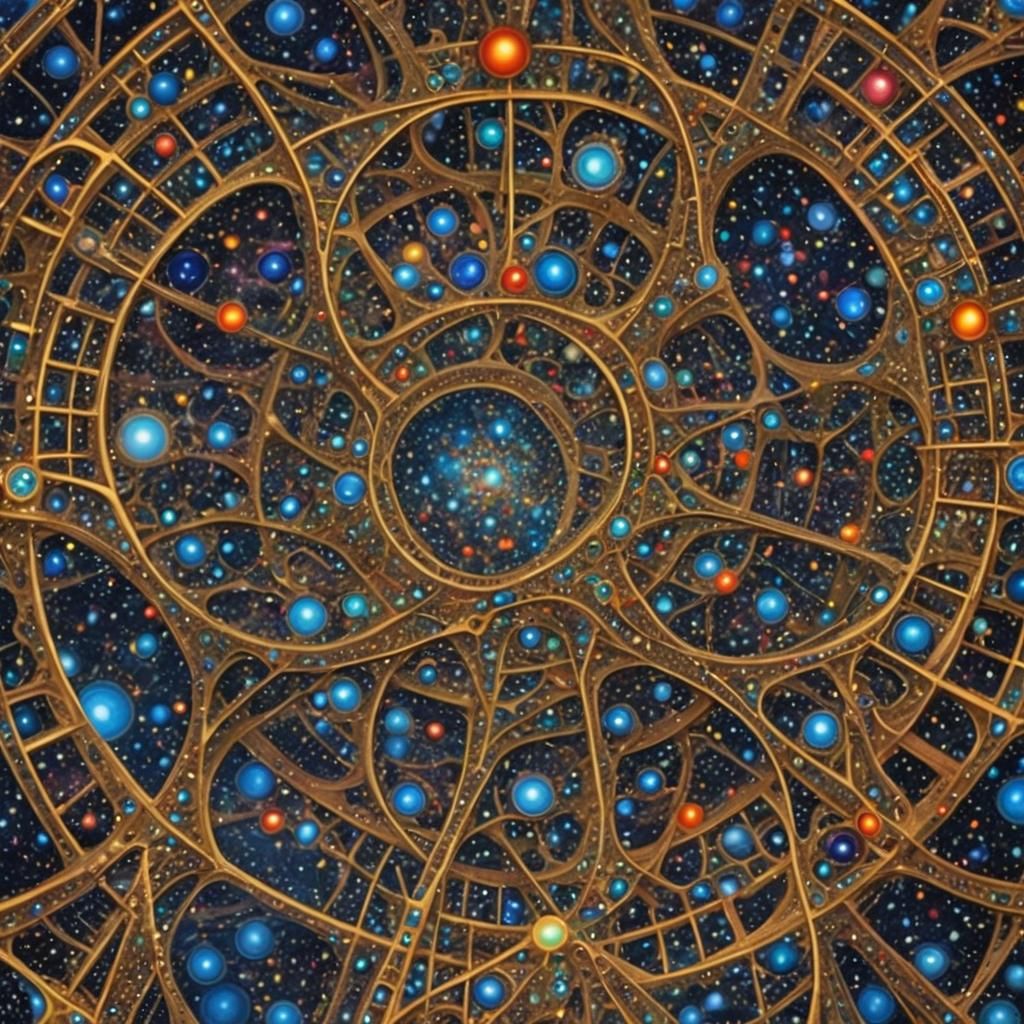 Hyperbolic Universe Visualized by AI
