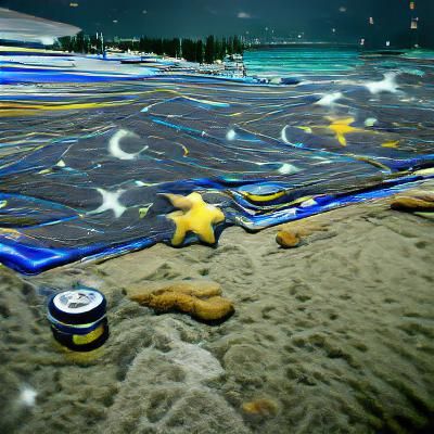 Hyperrealistic Starry Night Beach