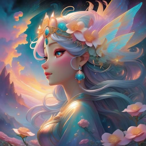 Goddess of Summer in a Magical Fantasy Painting