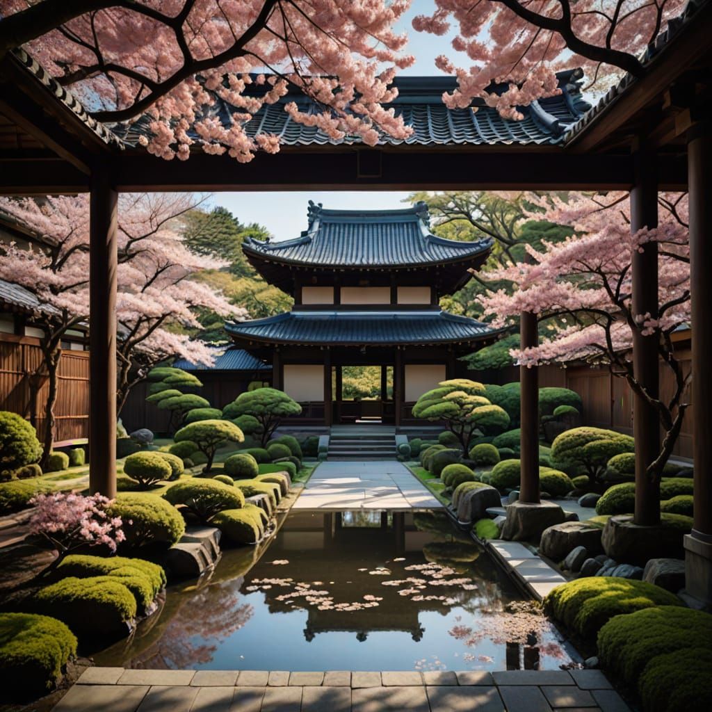 Traditional Japanese Samurai Manor in Serene Harmony