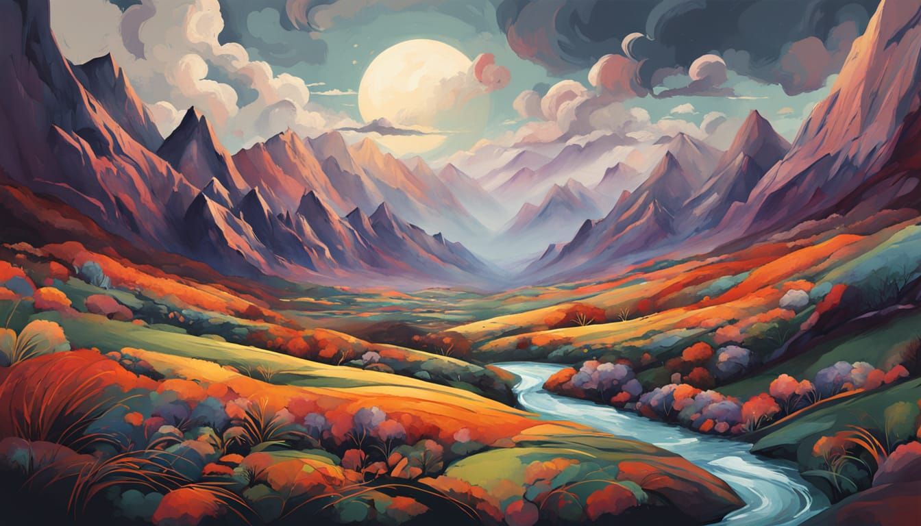 Whimsical Emotional Topography in Photorealistic Surrealism