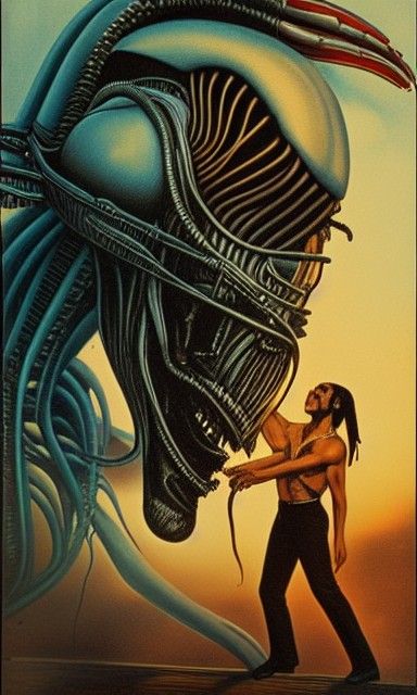 Alien versus Predator: 1800s American Movie Poster