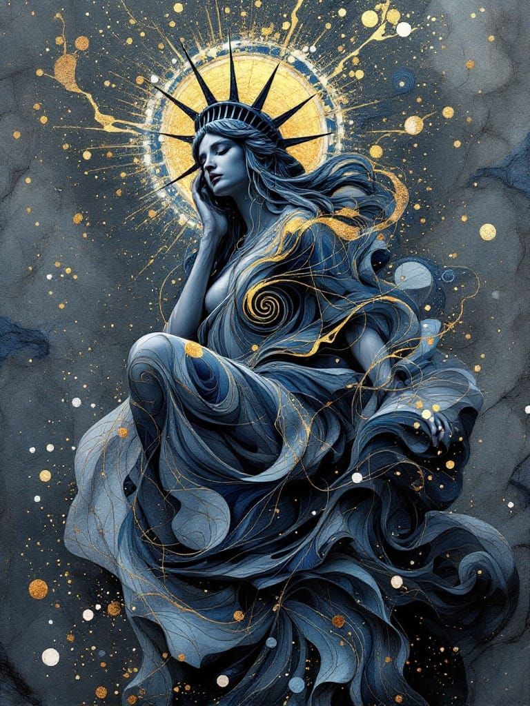 Liberty Emerges from the Earth in Dadaist Masterpiece