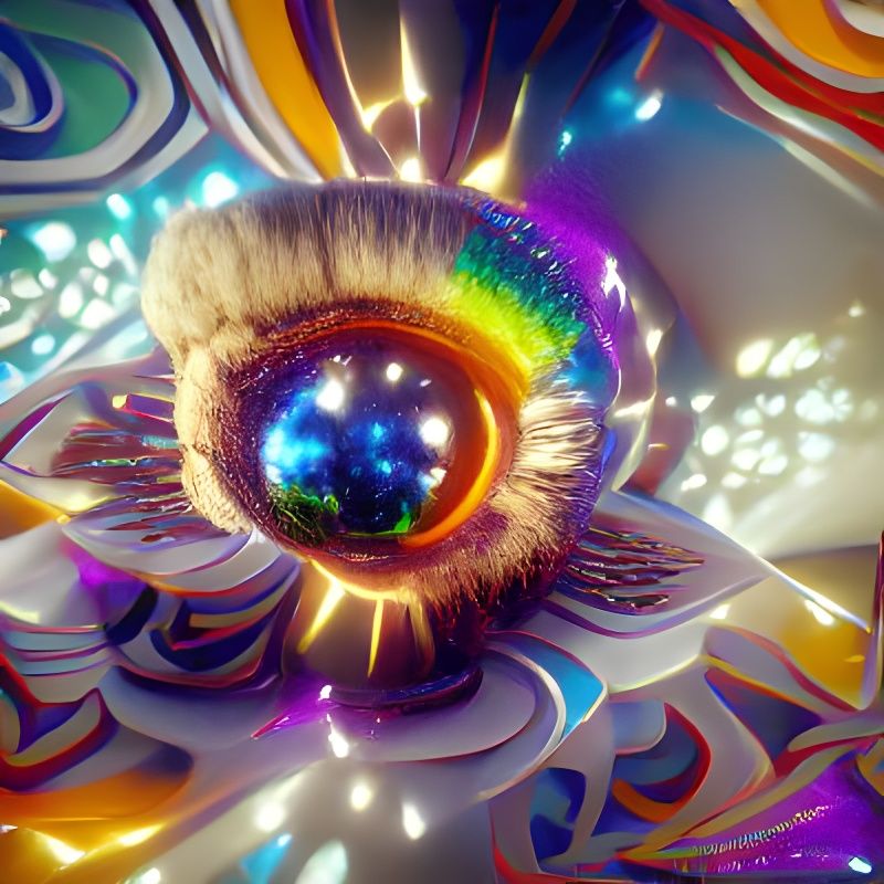 Psychedelic Eye of Creation with God Rays