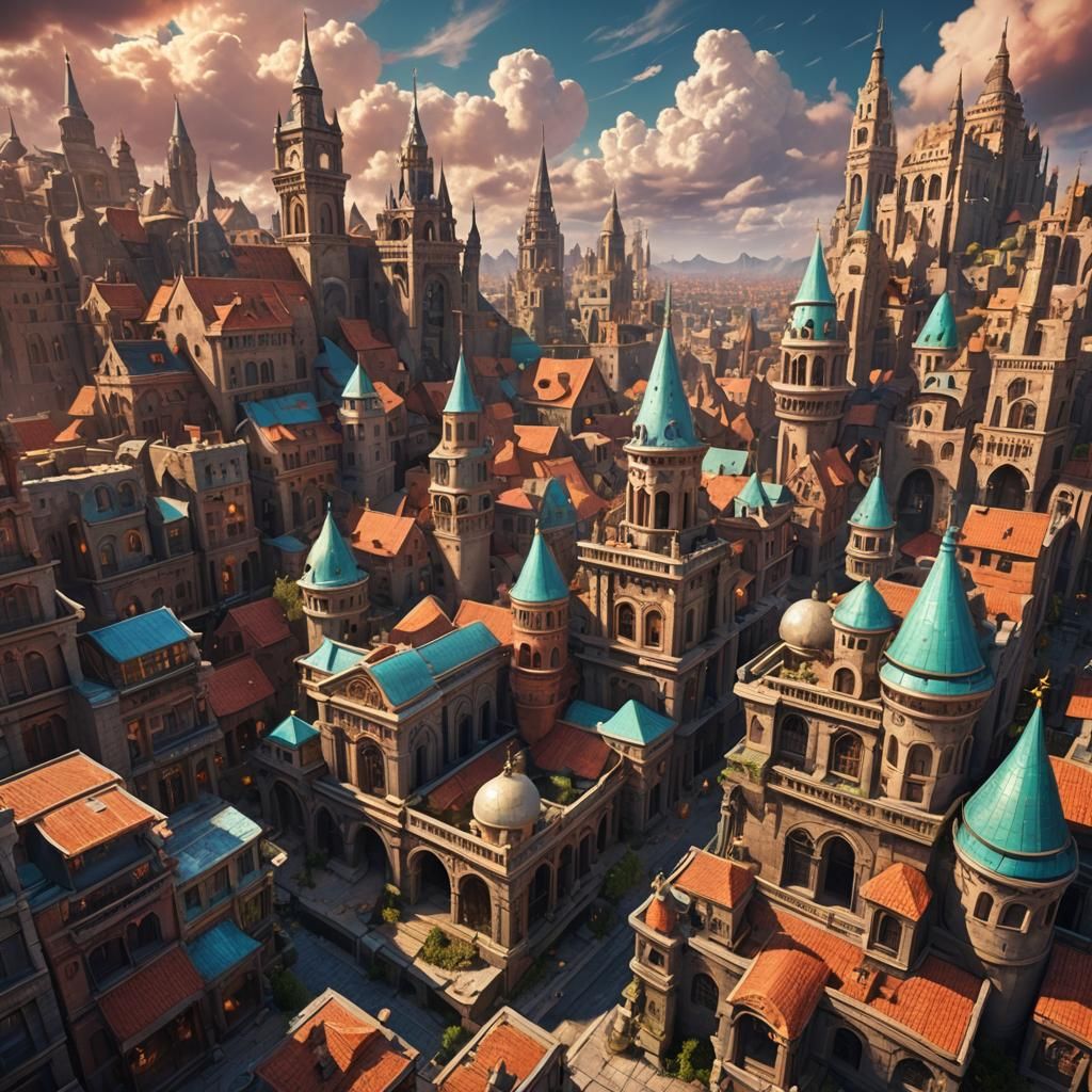 Fantasy Time Capsule City: Historical Eras Merge in Digital ...