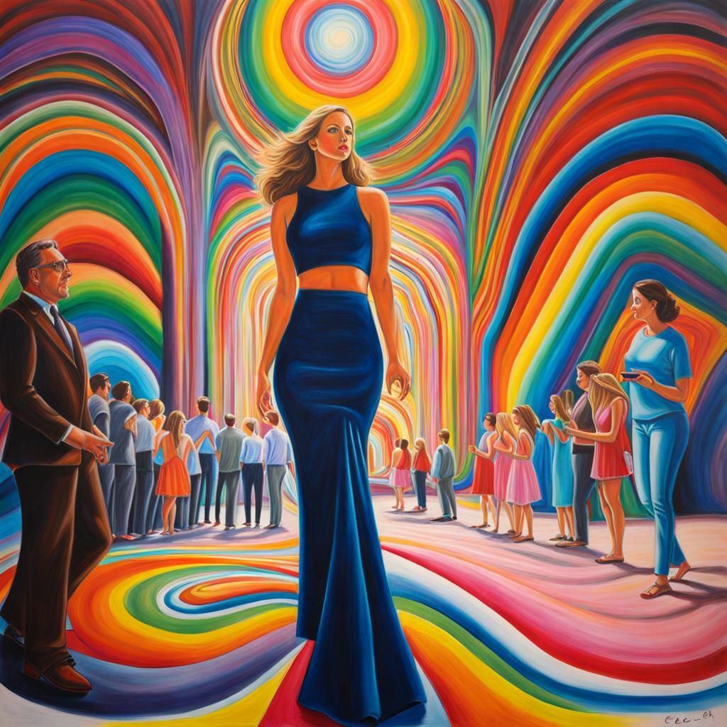 Surreal Crayon Art of Hypnotized Barefoot Walker