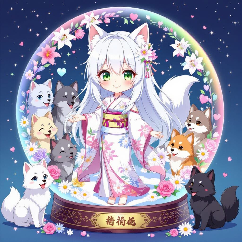 Wolfie Pack snow globe