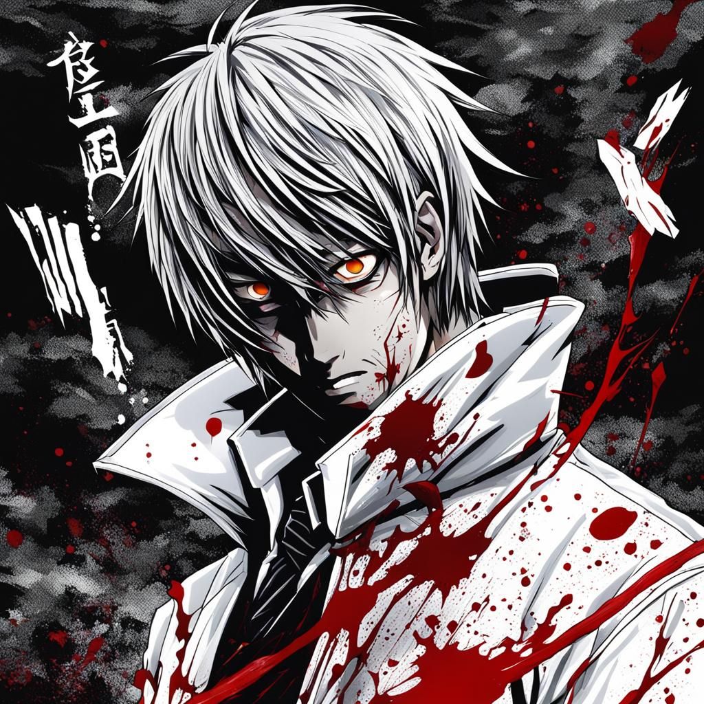 Bloody L from Death Note in Anime Style