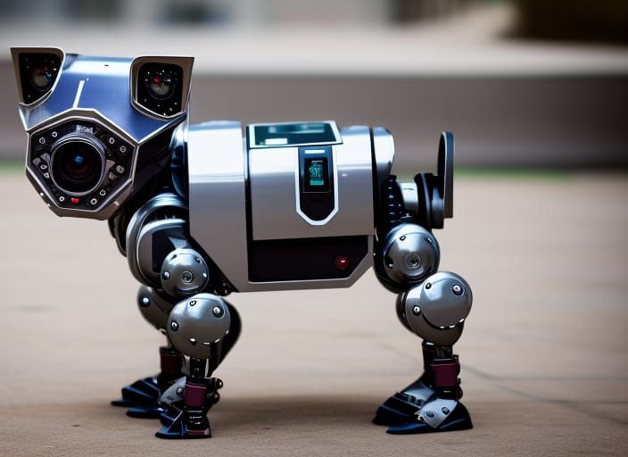 Futuristic Robot Dog in Professional Photo Style