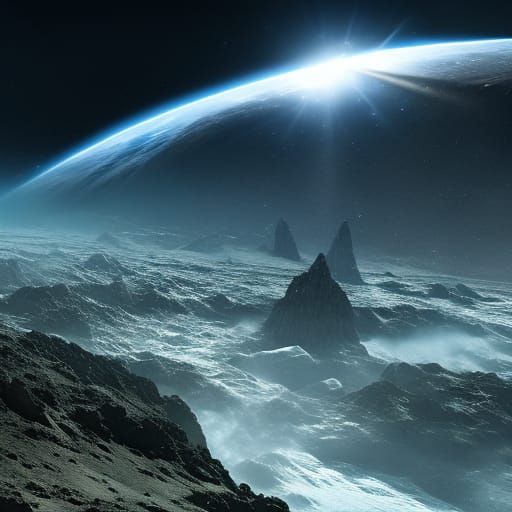 Galaxies Merge in Deep Space: Digital Matte Painting