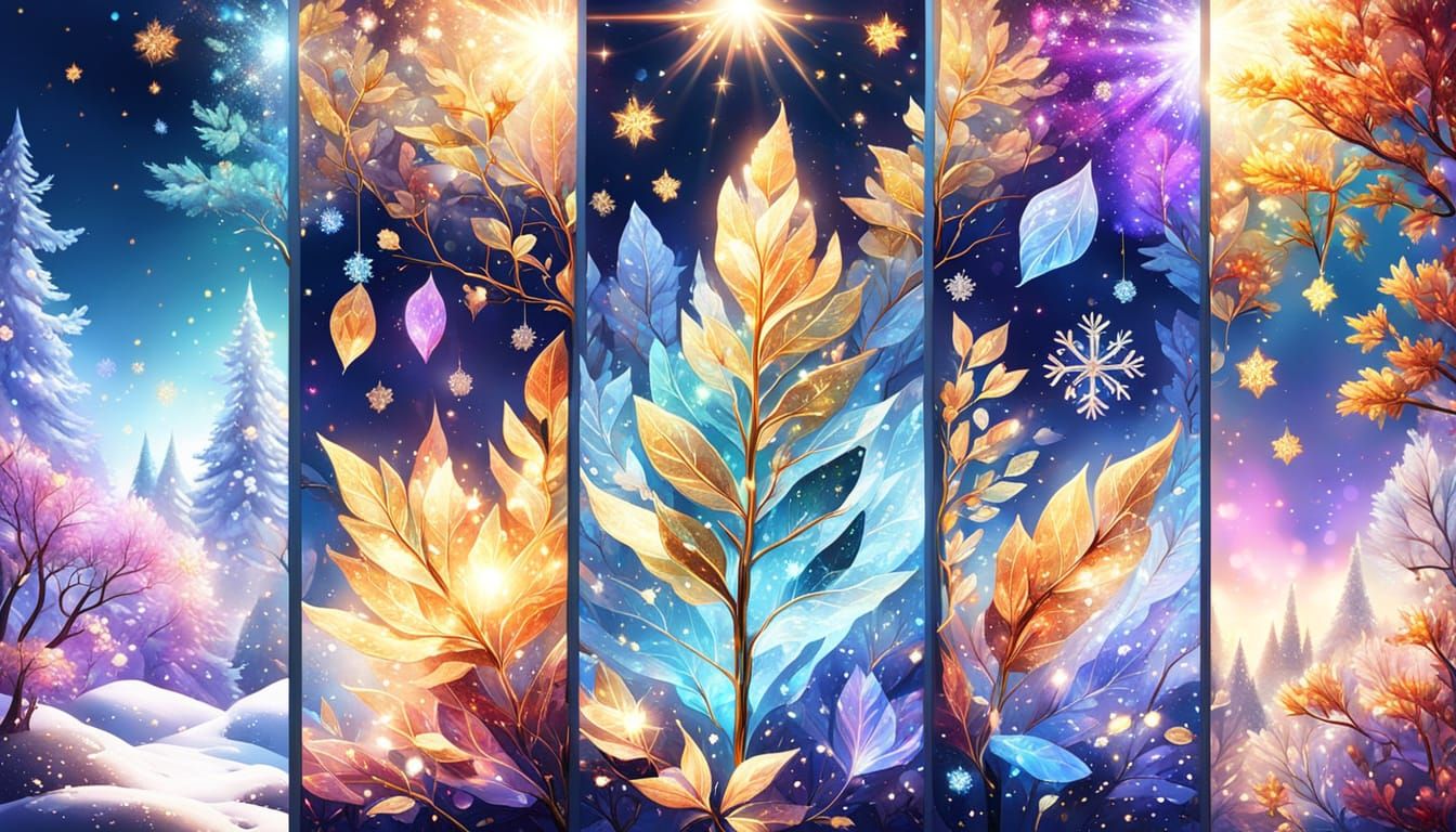 Fantasy Seasons Changing Concept Art in 4K