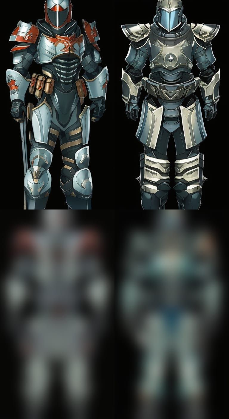 Futuristic Powered Armor Soldier in Watercolor Style