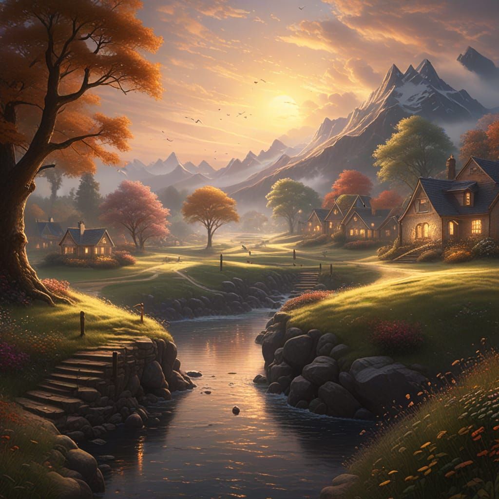 Ethereal Musical Fantasy with Golden Light